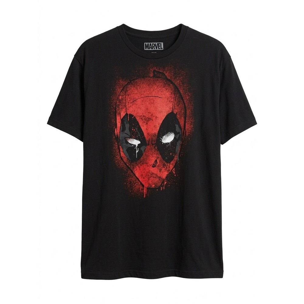 Marvel Deadpool Faded Mask Men's Size L Graphic T-Shirt